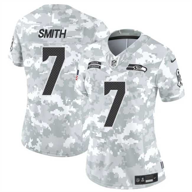 Women%27s Seattle Seahawks #7 Geno Smith 2024 F.U.S.E Arctic Camo Salute To Service Limited Stitched Jersey Dzhi->seattle seahawks->NFL Jersey